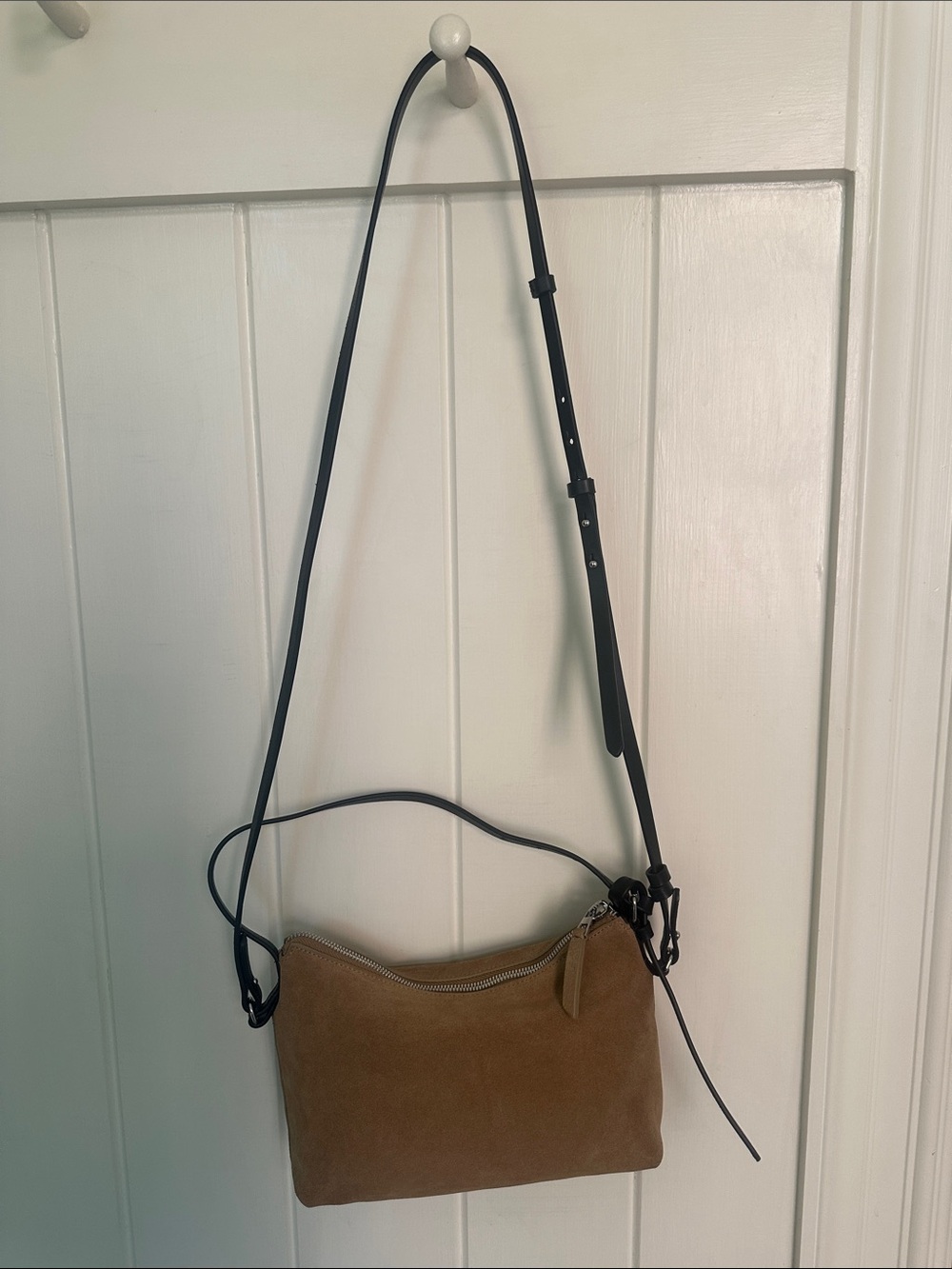 NEW Massimo Dutti Women’s Tan Suede Crossbody Bag 9” x 6”
